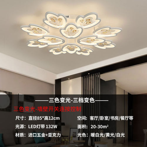 现代led水晶吸顶灯简约温馨客厅灯卧室灯创意个性灯具遥控灯批发