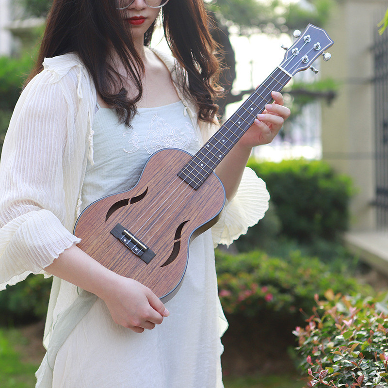 胡桃木23寸尤克里里ukulele26寸乌克丽丽初学入门四弦小吉他批发