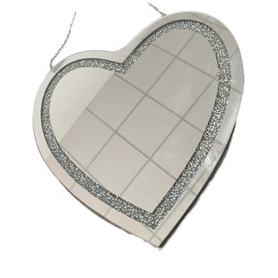 饰桃心镜 化妆镜爱心首饰镜子玻璃工艺饰品卧室装 新款 心形简约时尚