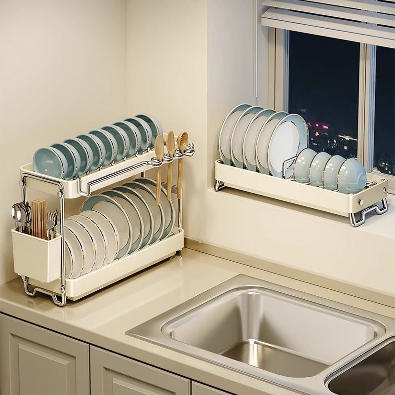 加厚不锈钢碗碟收纳架厨房置物架新款沥水篮晾碗架碗筷碗盘沥水架,厨房/烹饪用具,碗架,淘宝优惠券,粉丝福利购,淘宝优惠卷