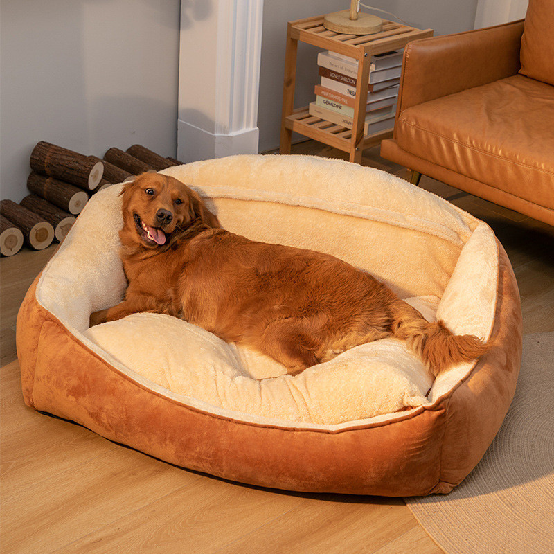 狗窝四季通用狗床金毛大型犬加厚可拆洗狗垫子冬季保暖宠物窝用品