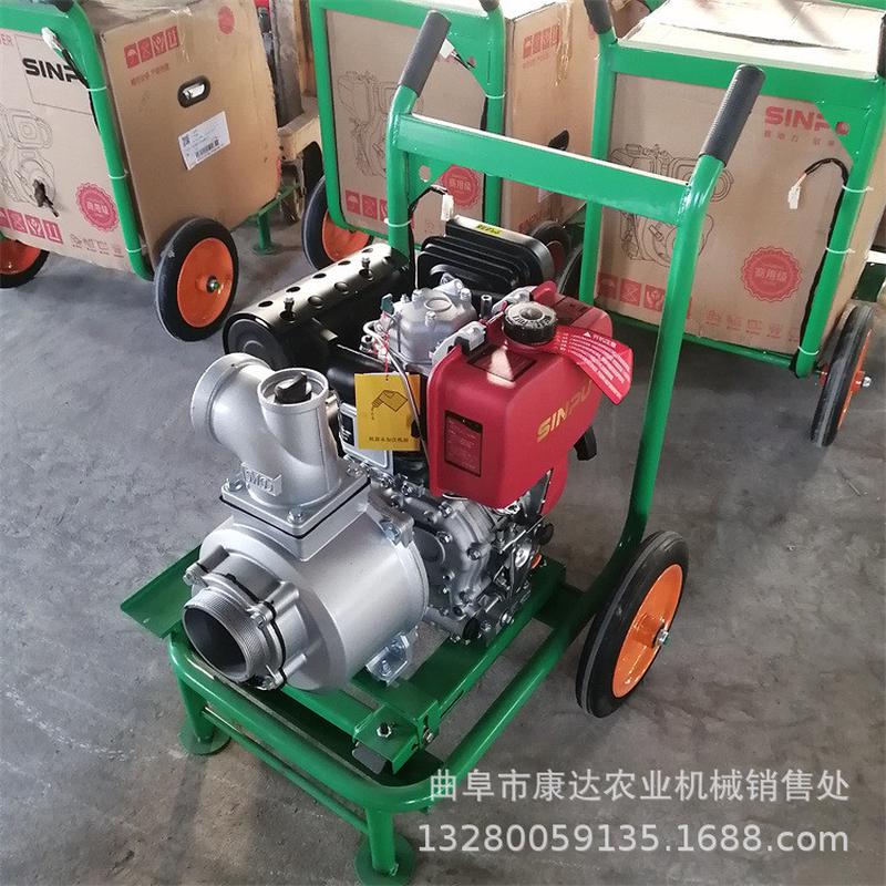 热销195风冷柴油机抽水泵6寸式吸自上水泵市政应急排水泵