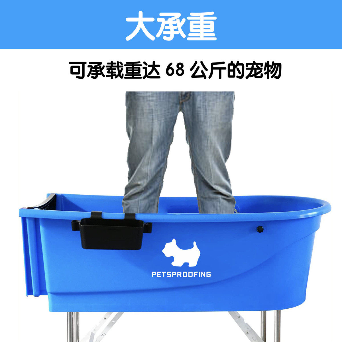 宠物洗澡池abs狗狗洗澡盆加厚小型犬猫咪浴缸浴池宠物店大池子