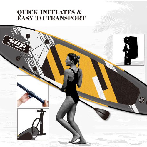 热销充气桨板sup冲浪板拉丝料pvc浆板站立式成人儿童板划水通用趴