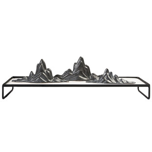 新中式 枯水假山禅意摆件家居客厅沙盘陶瓷假山太湖石样板房微景观