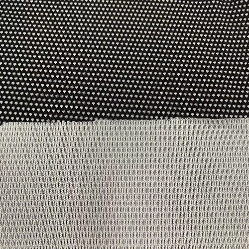 阻燃十字型提花布小提工装里料阳离子黑色夹克花