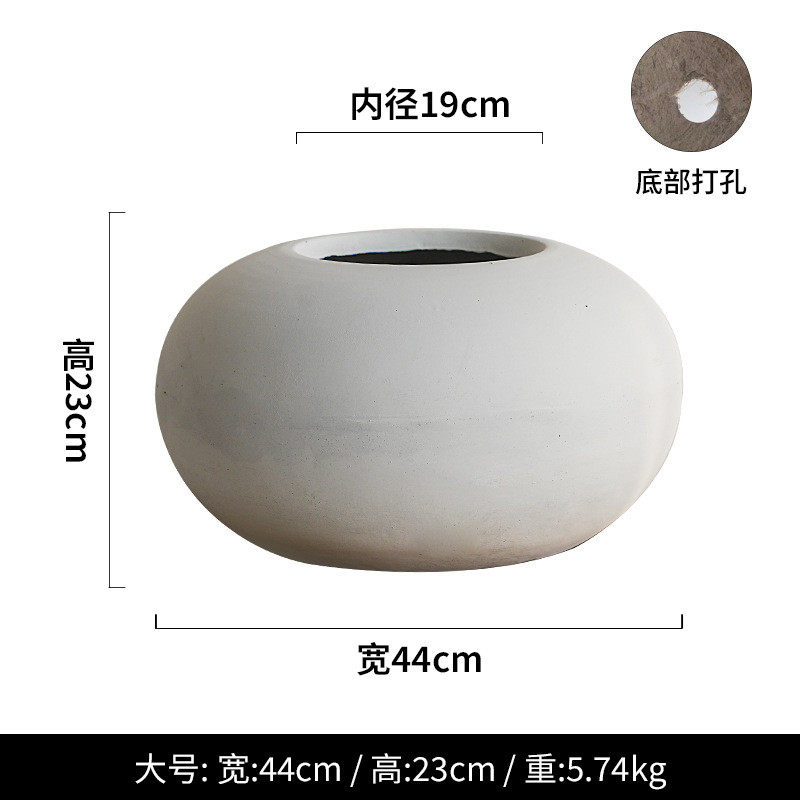 阳台创意椭圆形镁泥花盆客厅简约插花装饰花器室内绿植盆栽摆设,鲜花速递/花卉仿真/绿植园艺,花盆,淘宝优惠券,粉丝福利购,淘宝优惠卷