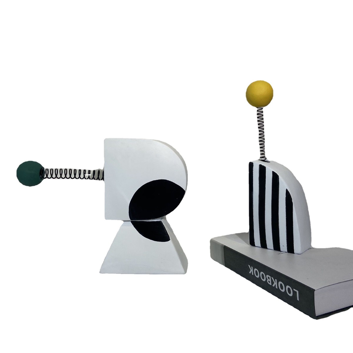 现代极简抽象树脂弹簧软装饰品样板间家居客厅茶几床头柜工艺摆件