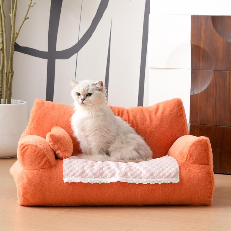 宠物猫狗水晶绒猫窝四季通用小猫床垫可拆洗冬季保暖批发沙发猫咪