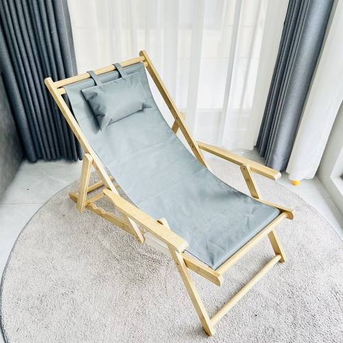 折叠沙滩椅户外露营躺椅便携式阳台午休晒太阳家用庭院椅两用休闲