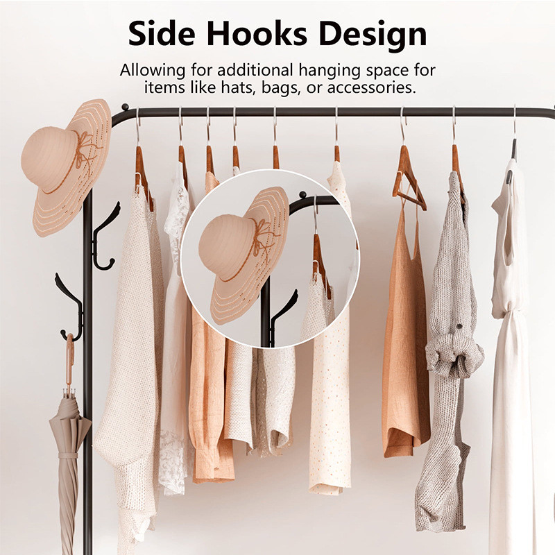 晒衣架落地宿舍卧室客厅立式衣帽架阳台简易晾衣杆工厂铁艺挂衣架