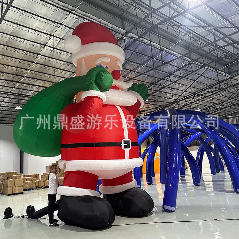 厂家直销门庭主题户外圣诞老人充气气模广场商场圣诞节院展览模型