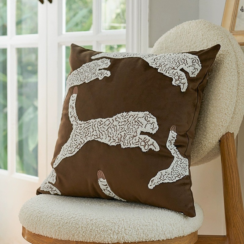 北欧混纺抱枕靠垫抽象含腰靠含芯毛绒套复古轻奢客厅沙发飘窗抱枕