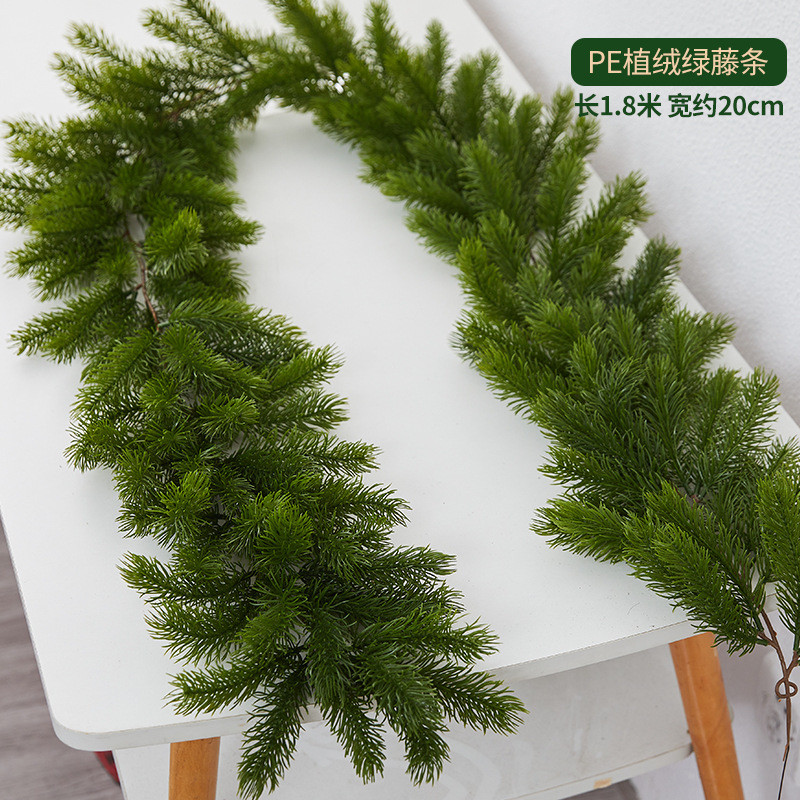 圣诞节装饰品加密落雪pe装饰藤条挂饰酒店橱窗门挂墙挂圣诞树家用