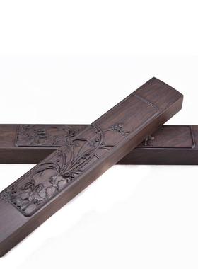 红木雕刻工艺镇尺创意摆件黑檀木镇纸压纸书法文房用品厂家批发