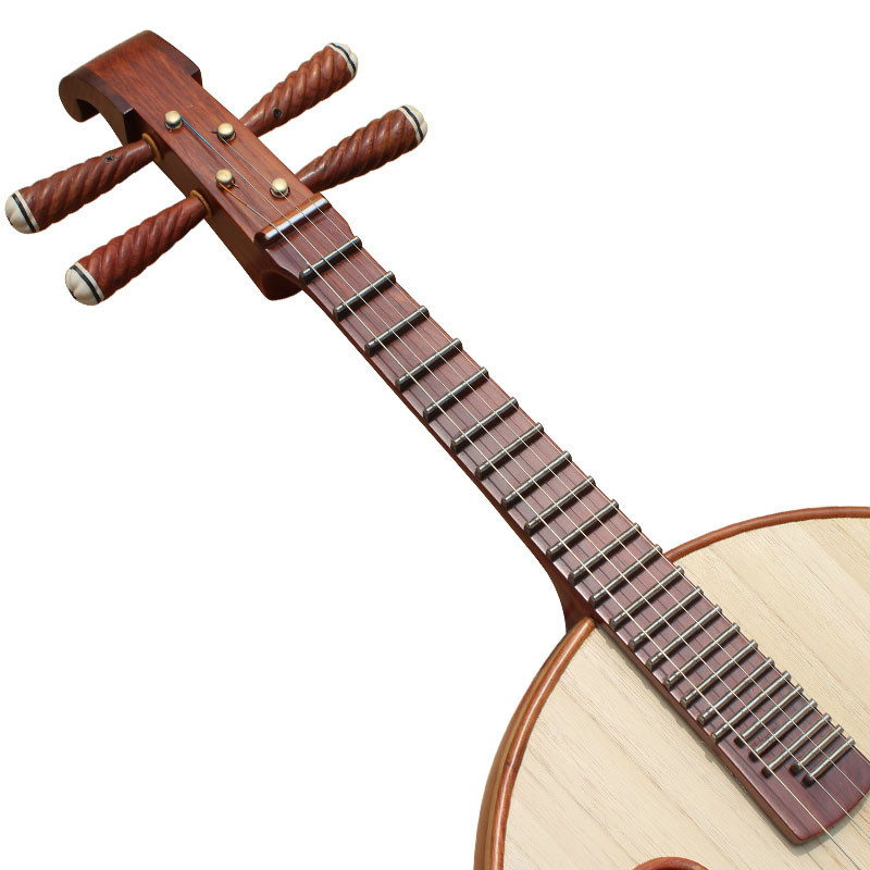 热销厂家直销专业红酸枝中阮红酸专业圆孔直头中阮钢品乐器枝演奏