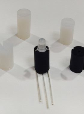 厂家三孔LED双色灯柱直径6.3尼龙隔离柱PCB板双坑圆体间隔绝缘柱