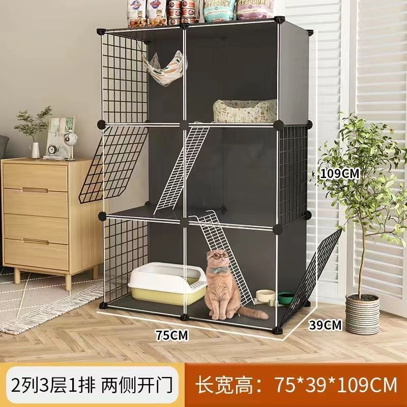 厕所室内猫别墅封闭式猫笼子猫舍带猫笼家用超大自由空间猫咪猫窝