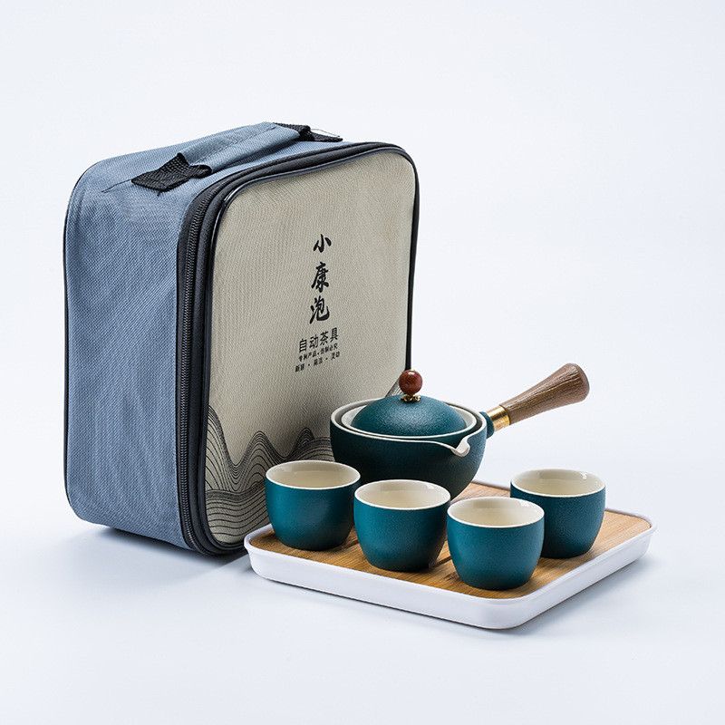 懒人旋转自动功夫茶具套装泡茶器家用冲茶壶旅行便携式礼品定制