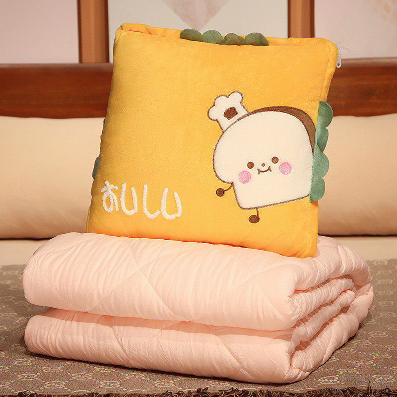 新款可爱卡通造型汽车枕头被子被子多功能抱枕办公室空调午睡被子