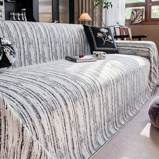 防猫抓雪尼尔沙发盖布巾全包套四季通用轻奢高级感防滑万能罩坐垫