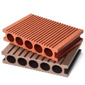 户外圆孔塑木地板花园阳台板材园林栈道防水防腐别墅木塑庭院板