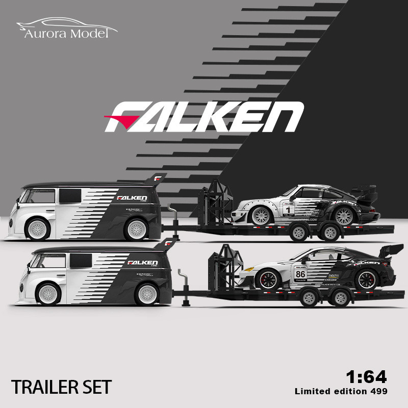 -AM Aurora 1/64  黑白飞劲涂装 黑白Falken套装系列汽车模型