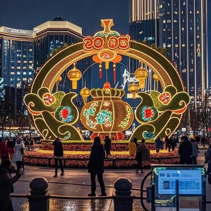 仿真大型户外春节绿雕造型景观小品摆件工艺品动物造型厂家生产