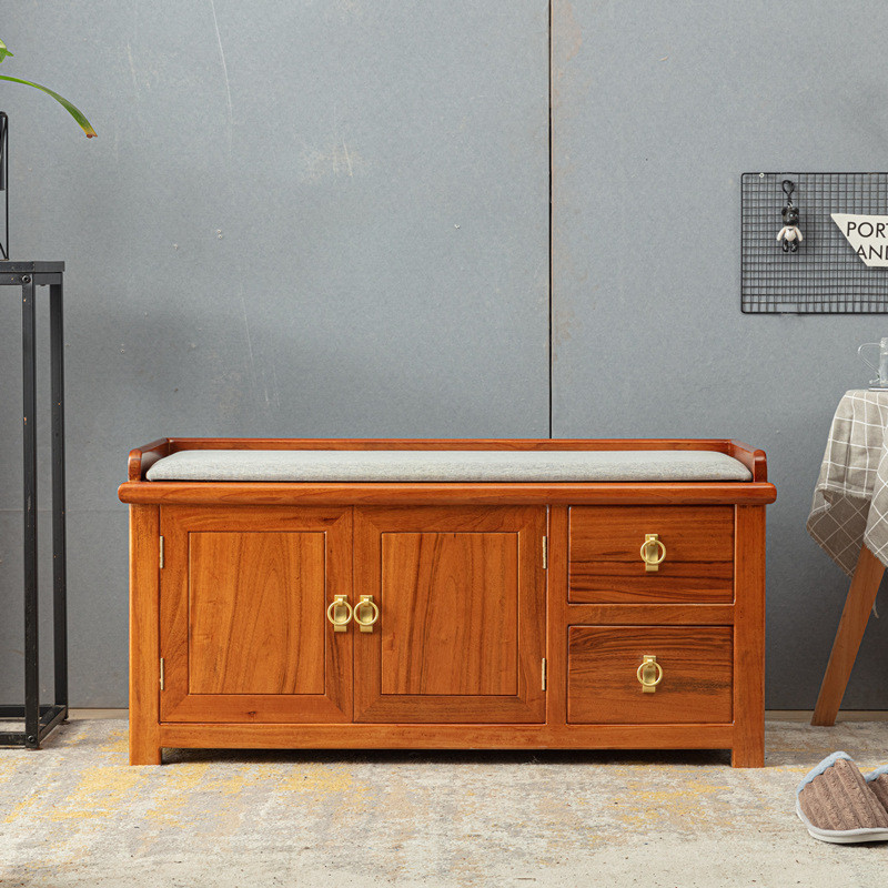 坐换鞋凳鞋柜香樟木柜樟木鞋柜实木换鞋凳防虫防蛀防潮收纳