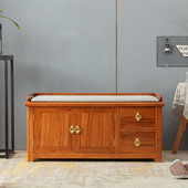 柜实木换鞋 柜香樟木柜樟木鞋 凳防虫防蛀防潮收纳 凳鞋 坐换鞋