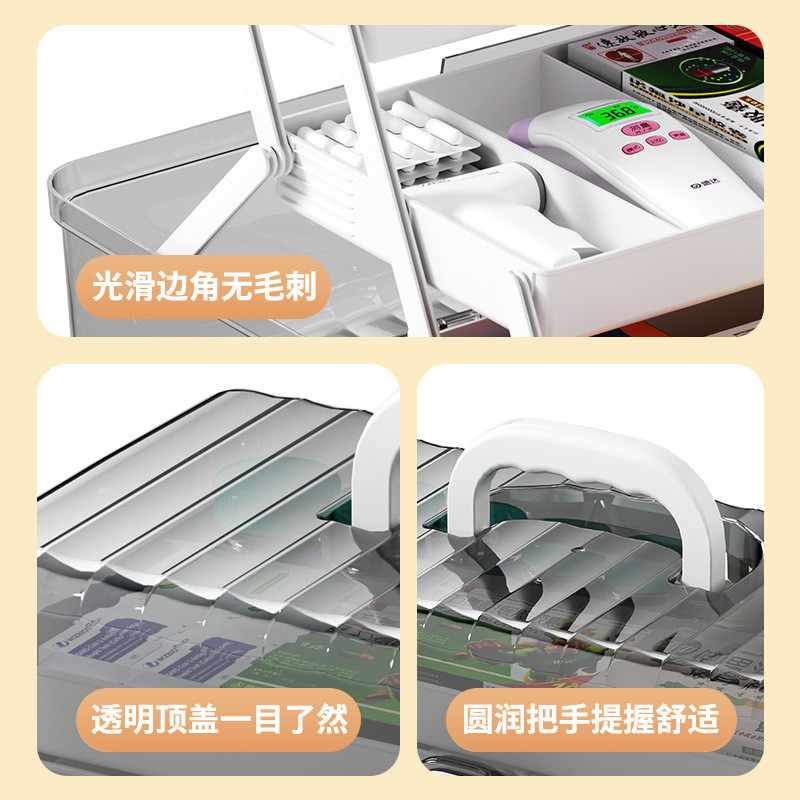 新日期医药箱多层大容量防疫药箱户外便携式急救箱医用收纳箱塑料
