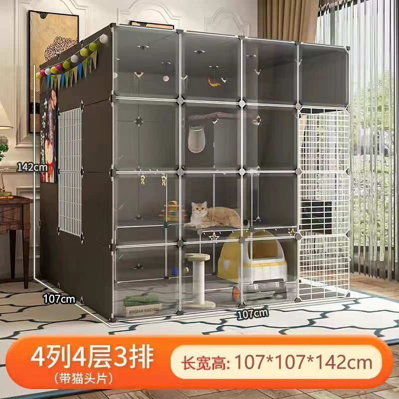 全景猫别墅猫笼子家用超大厕所室内猫柜带自由空间一体猫咪屋猫舍