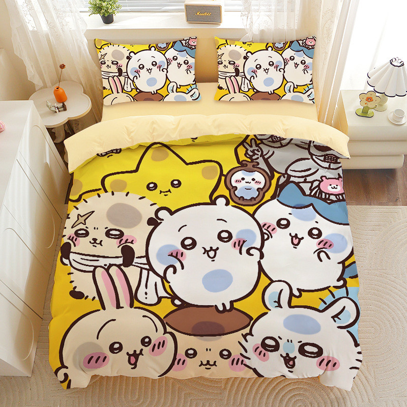 chiikawa吉伊卡萨奇乌哇小八吉伊四件套系列亲肤磨毛学生宿舍家用