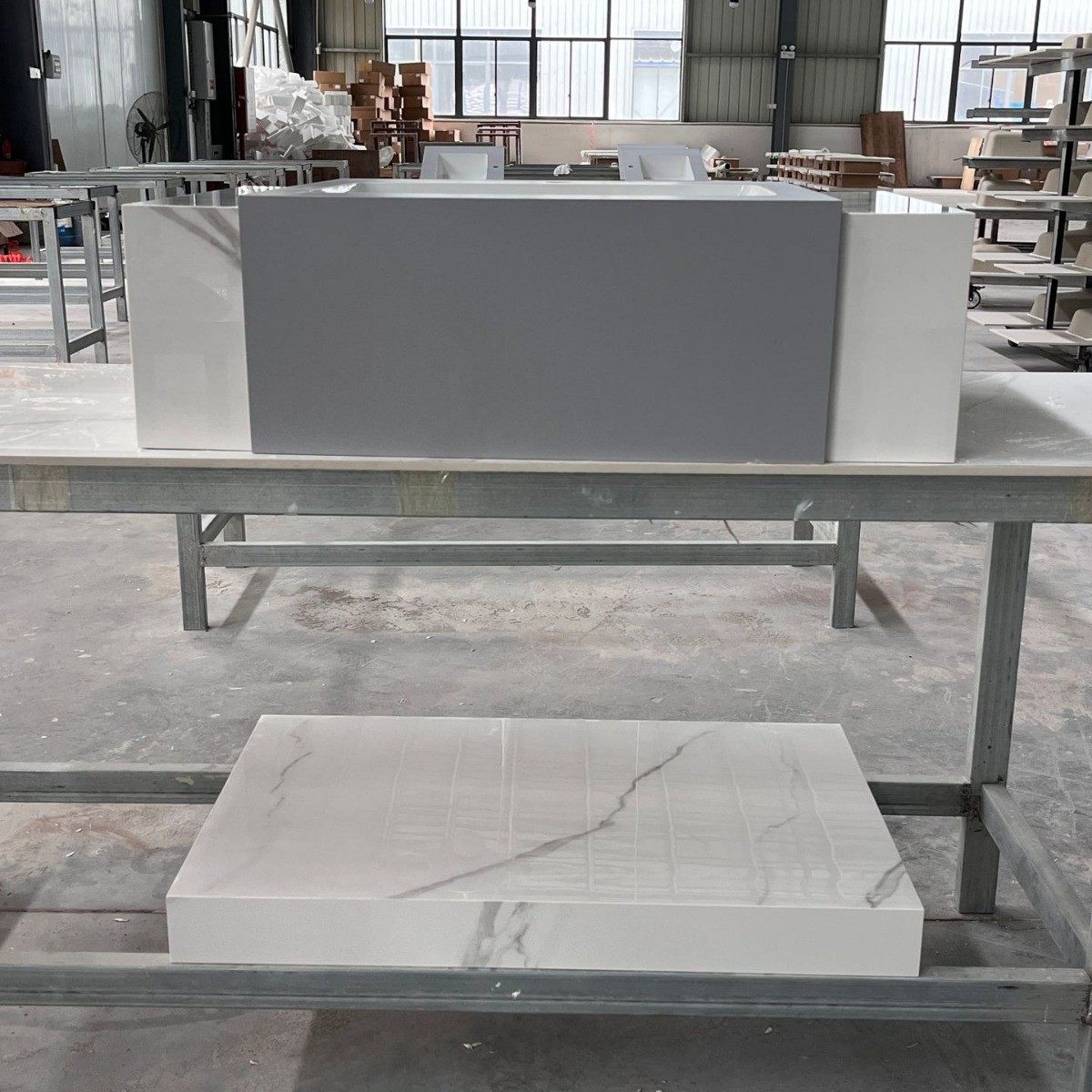 岩板双层小户型无缝陶瓷拼接洗手池卫生间浴室柜阳光洗漱台洗脸台,家装主材,浴室柜组合,淘宝优惠券,粉丝福利购,淘宝优惠卷