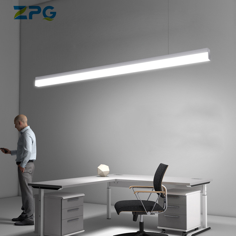 吊灯拼接长条灯办公会议室无缝商场超市健身房led无影拼接方通灯