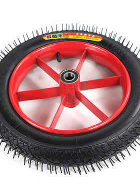 轮充气轮子13x21/2打气手推车15寸家用独轮车橡胶轮胎静音轱辘