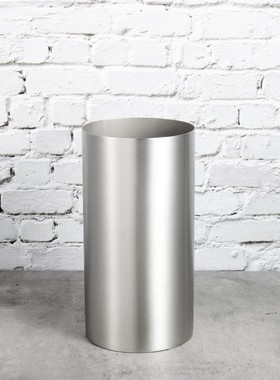 出口品质加厚304不锈钢花瓶花插桌上可金属圆柱直桶花瓶花瓶装水