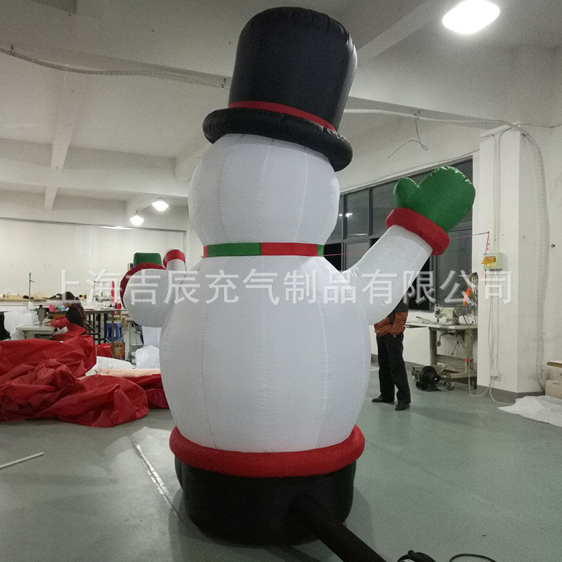 卡通充气雪人卡通模型圣诞活动庆典人偶气模车缝工艺气模