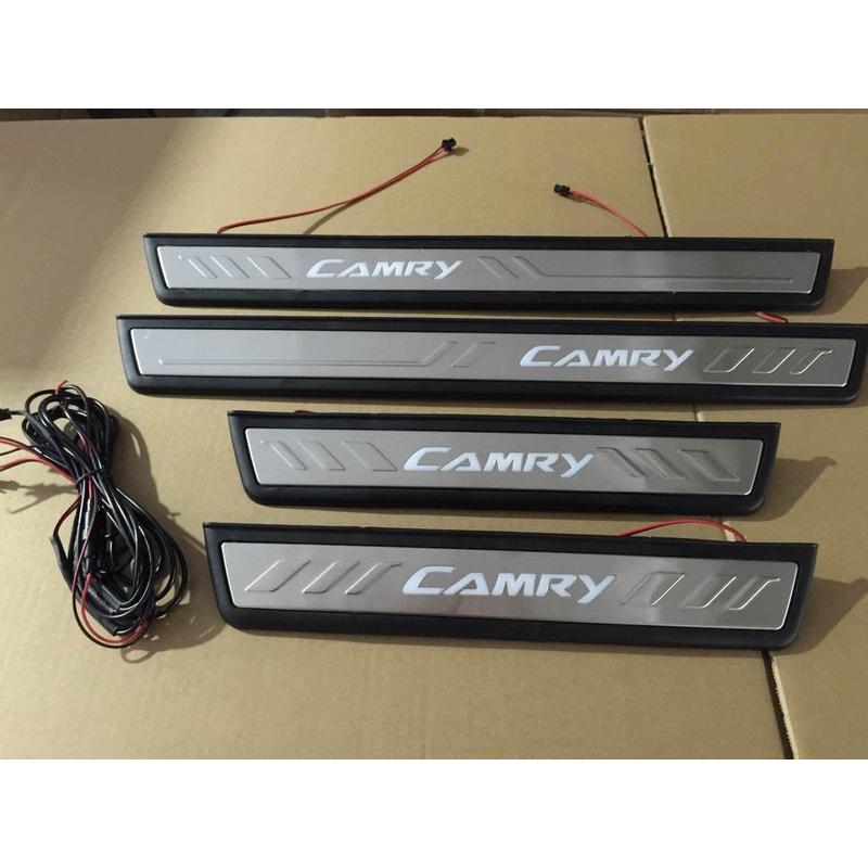 适用于12-17凯美瑞7代XV50camry带灯门槛条迎宾踏板