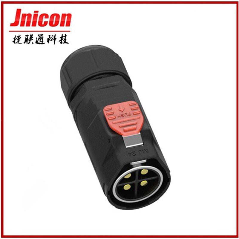 防水连接器 MJ24大电流防水航空插头 4芯电源面板安装防水连接器
