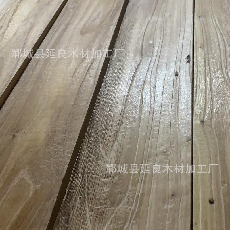 榆木装修板材全实木老榆木茶桌复古货柜板材超市墙壁老旧门风化板