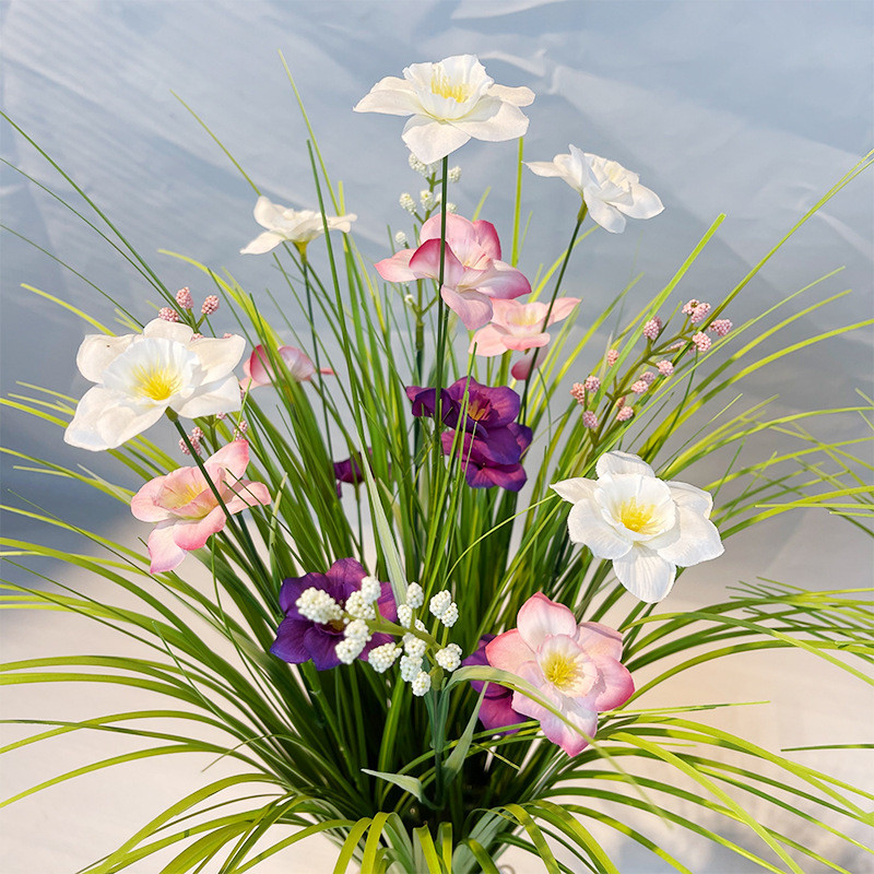 假花摆件植物洋葱花草盆栽仿真干花室内家居盆景装饰礼品拍摄道具