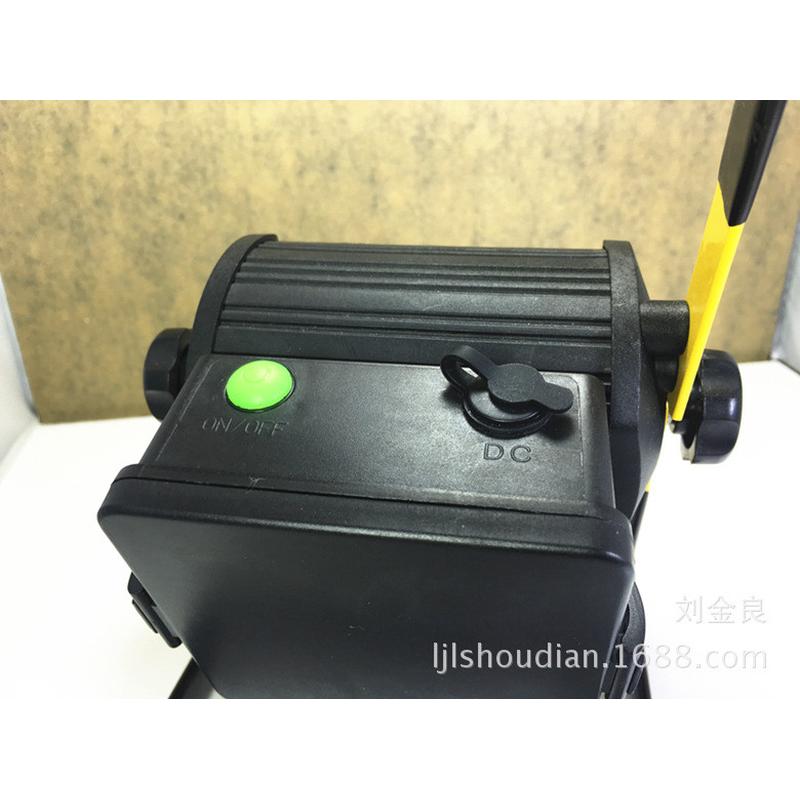 36led移动工地投光灯应急充电式50w泛光警示灯手提探照红蓝灯