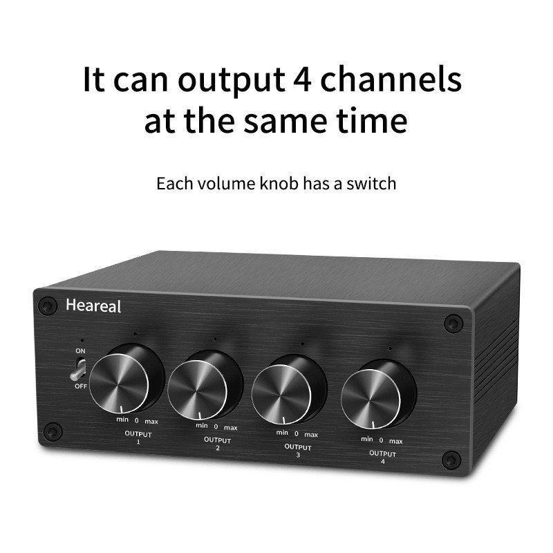 热销1input4outputscanbesimultaneousaudiosignalsplitter