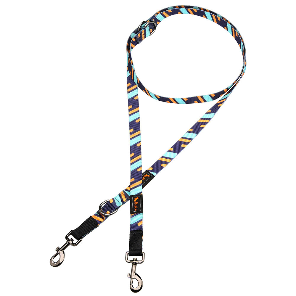 织带双头散步一拖二牵引宠物狗绳户外牵引绳双钩狗链牵引绳