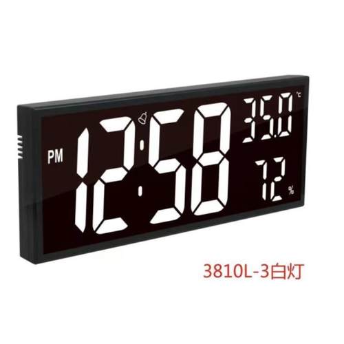 工厂数字超大屏遥控led闹钟多功能大字体现货时钟墙壁挂钟电子钟