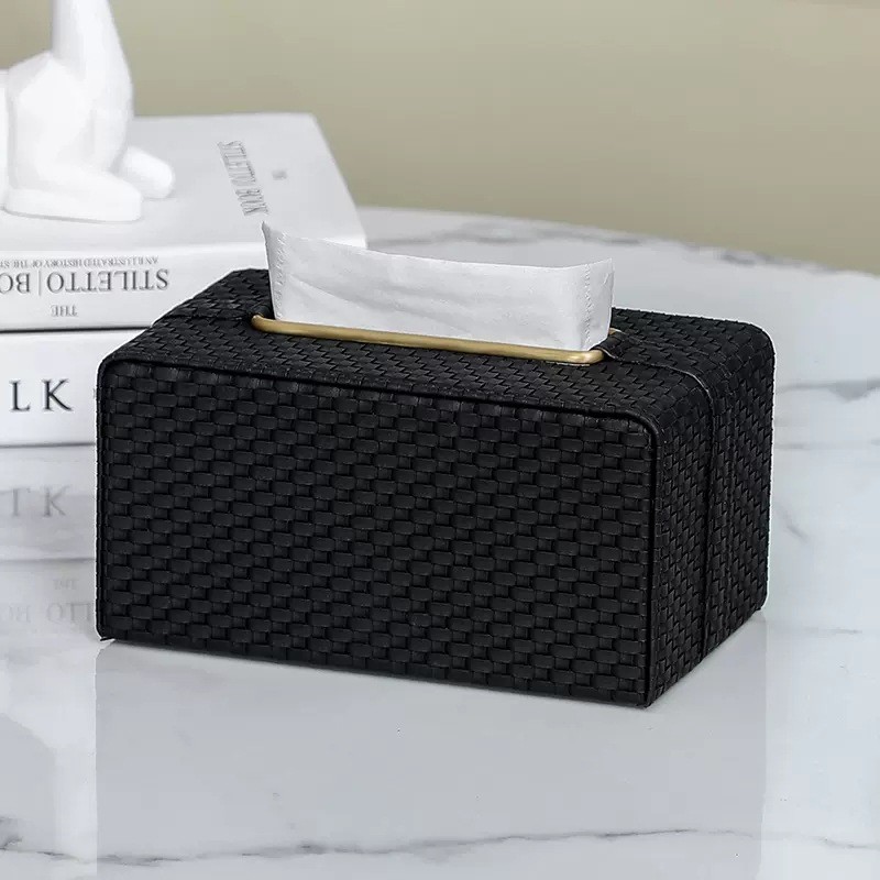 纸巾盒客厅轻奢北欧风抽纸盒ins格简约欧美式皮质托盘桌面收纳盒