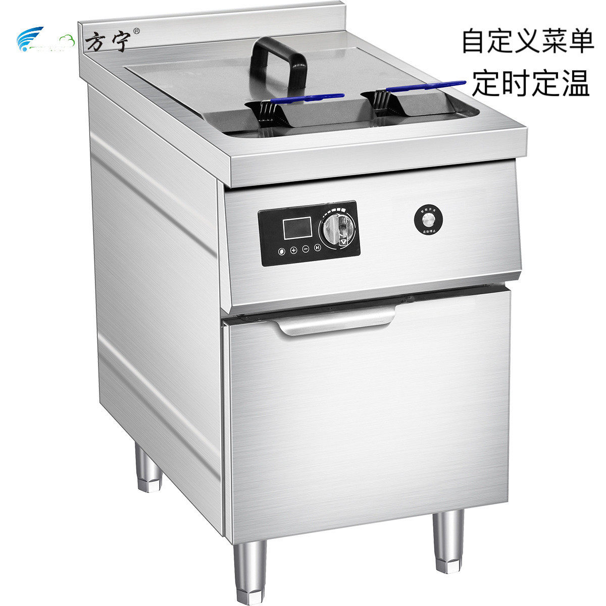方宁自动控温电磁油炸锅 炸鸡炉电炸锅商用 鸡排单缸电炸炉