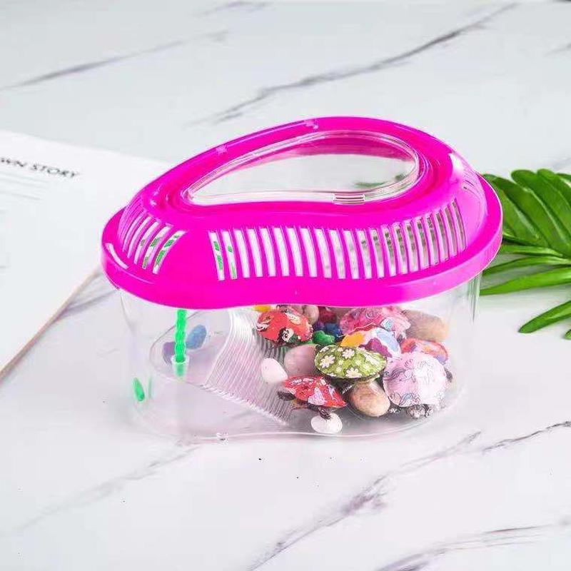 热销乌龟金鱼透明手提宠物仓鼠销售大中小型号齐全批发整箱塑料盒