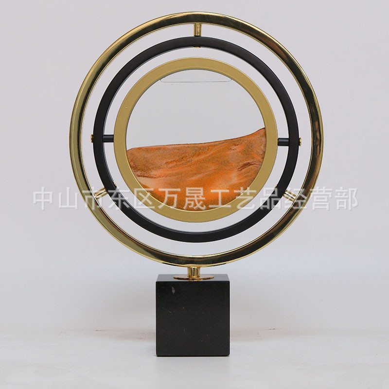 流沙画摆件现代轻奢创意沙漏客厅玄关书房装饰品高级感办公室软装图片
